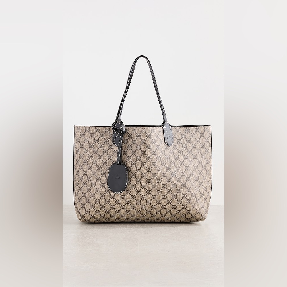 Gucci Beige and Black Signature Reversible Tote